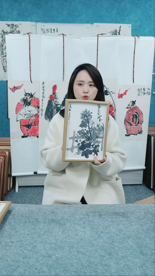 【闪购商品】国画10寸本土老师木质摆台