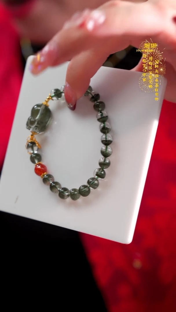 【闪购商品】水晶手串未镶嵌高货绿幽灵单圈多样性发其一