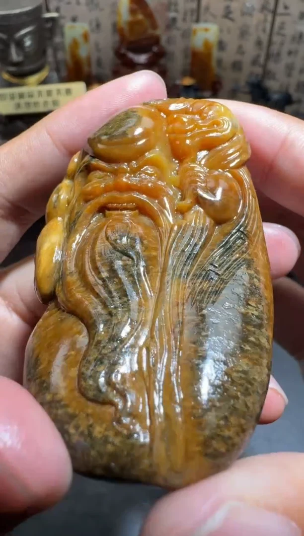 和田玉未镶嵌挂件和田玉