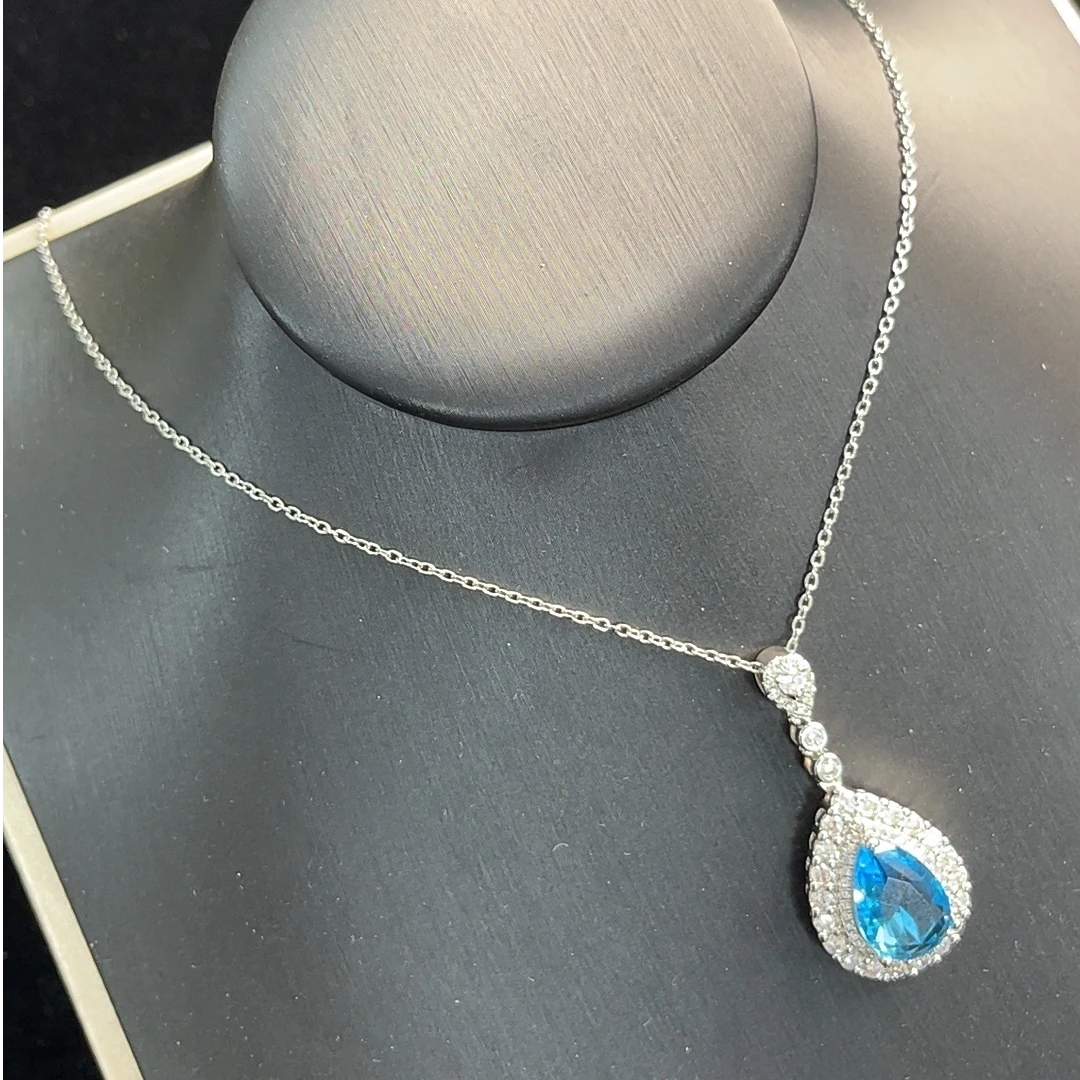 创意女士蓝宝项链