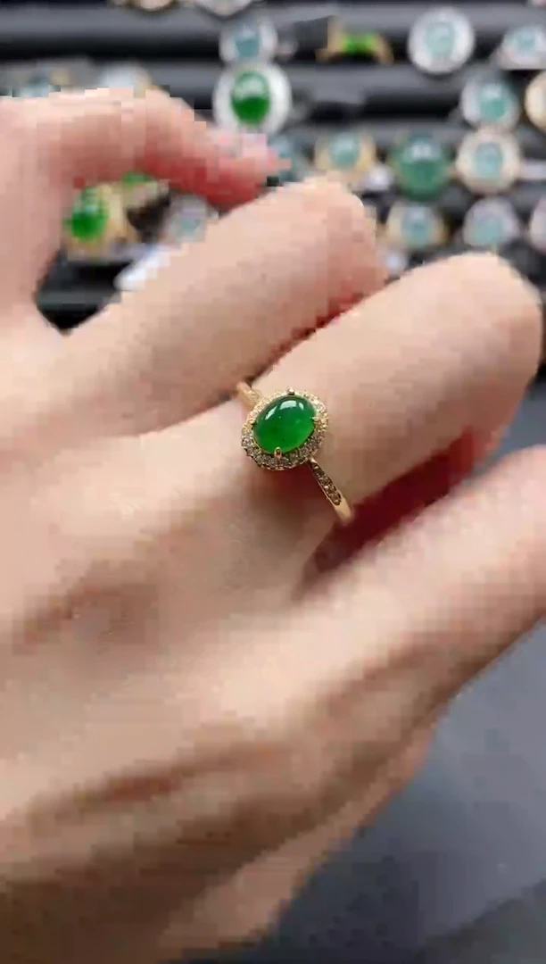 【闪购商品】翡翠戒指银S925镶嵌1111