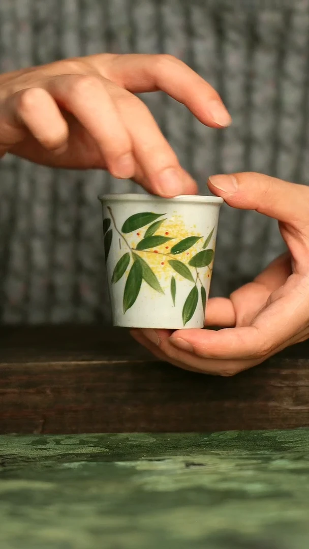 陶瓷青诗集手工手绘瓷器