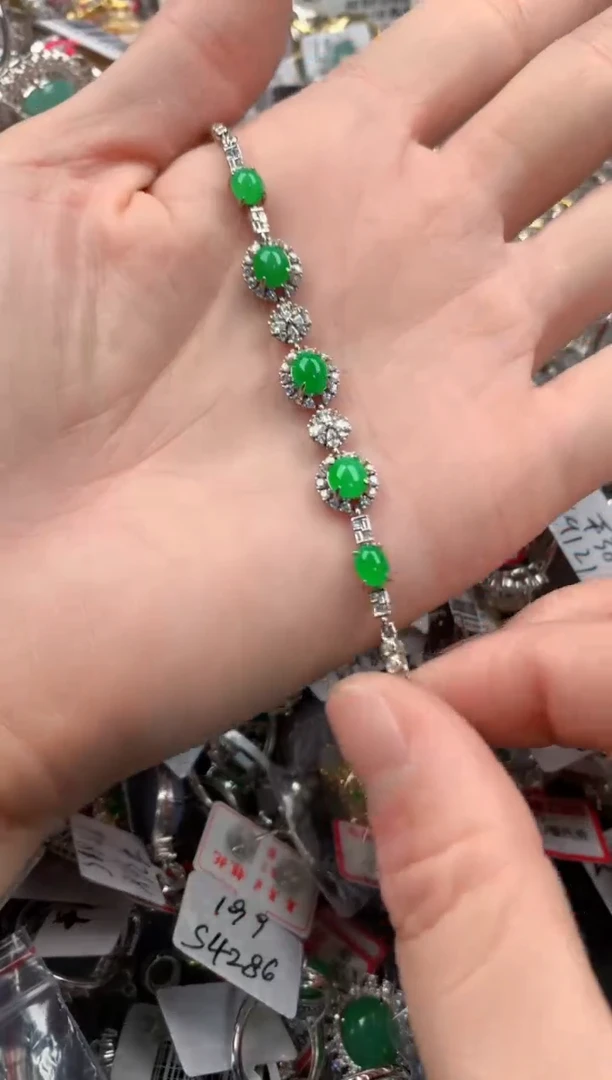 银S925镶嵌戒指翡翠222    8