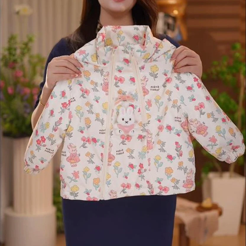 2025冬季新款女童甜美连帽棉服外套-7011#