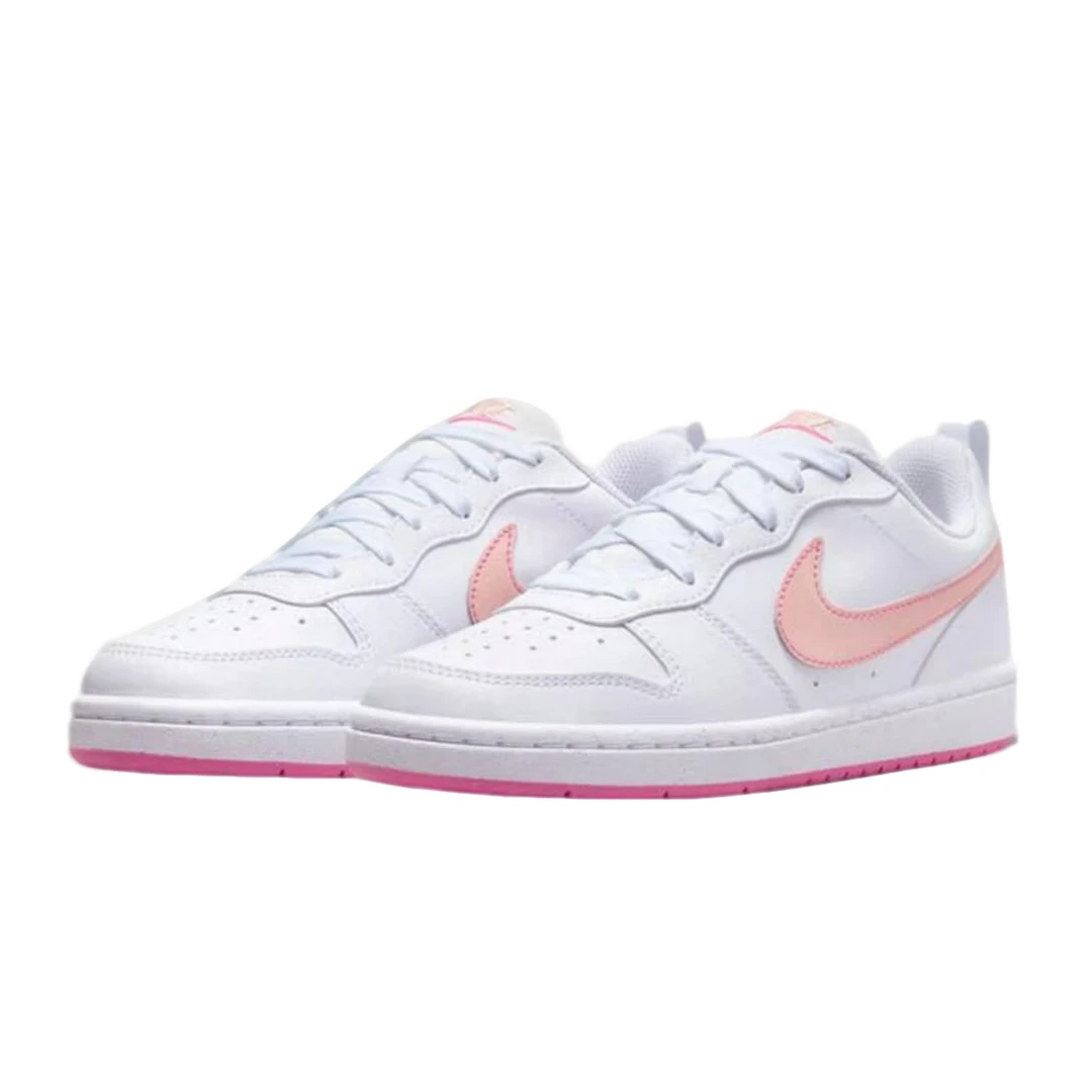 NIKE/耐克正品女鞋COURT (GS)白粉流光风百搭休闲板鞋-DV5456-111