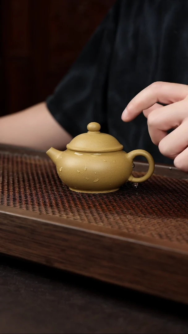茶壶紫砂黄金段圆珠