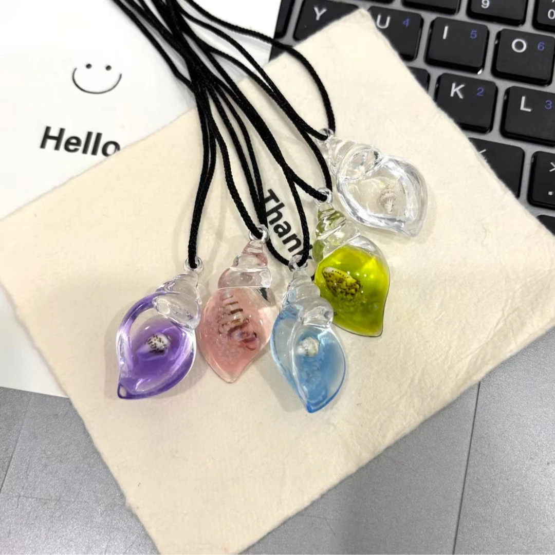 【艺凡】小螺号海螺挂饰送朋友闺蜜可调节项链里面都是真的海螺