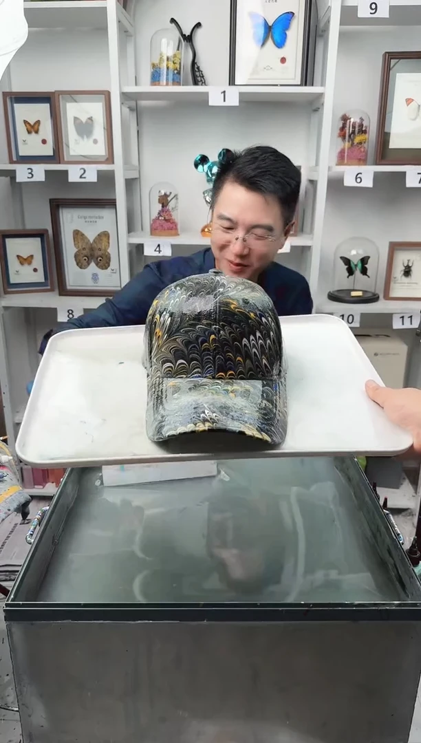 纯棉成人款盘龙纹水拓帽