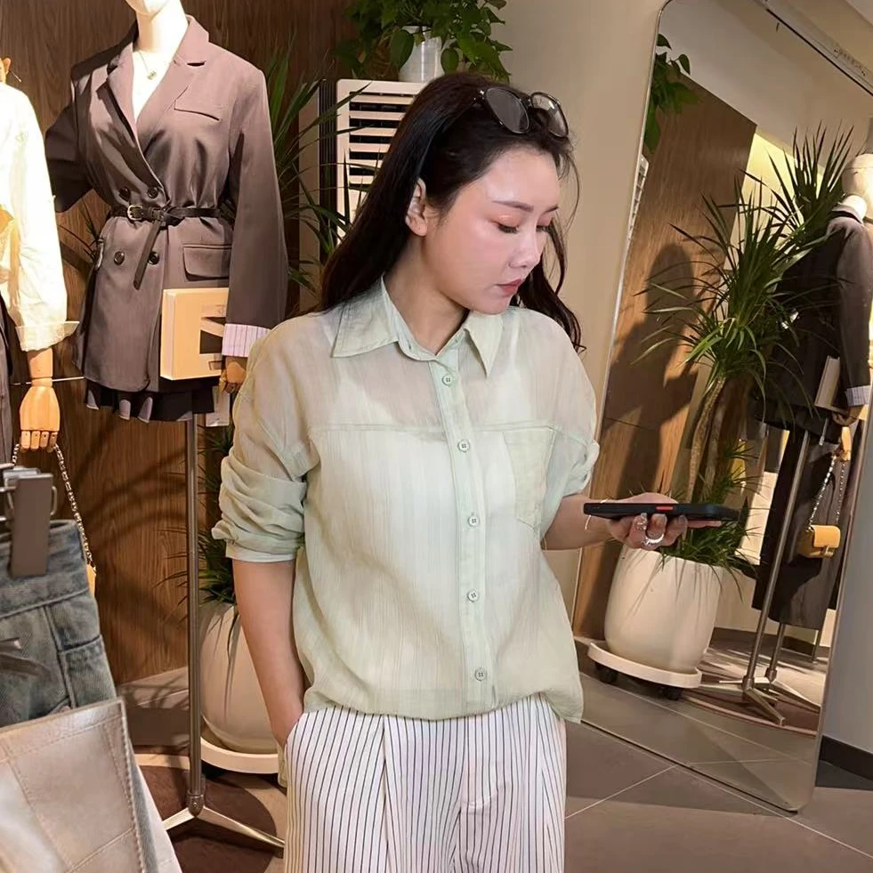 MS422637夏季新款防晒两件套衬衣上衣