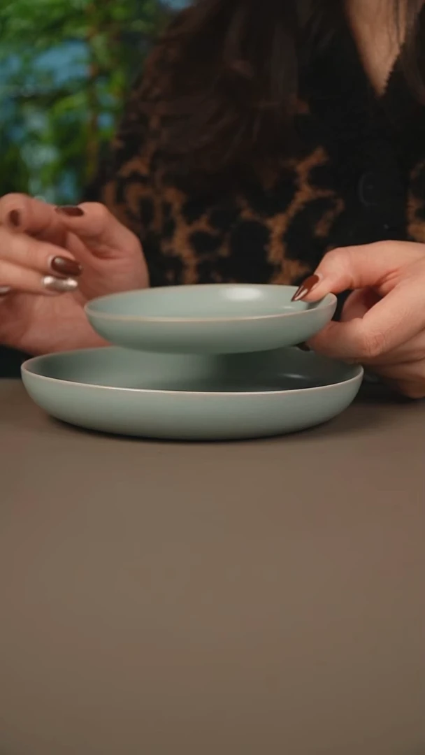 仿古天青丰华碟大号微暇