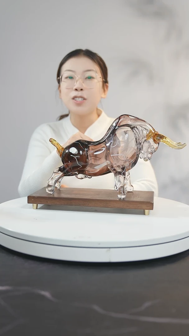 【闪购商品】琉璃手工艺品拓荒牛