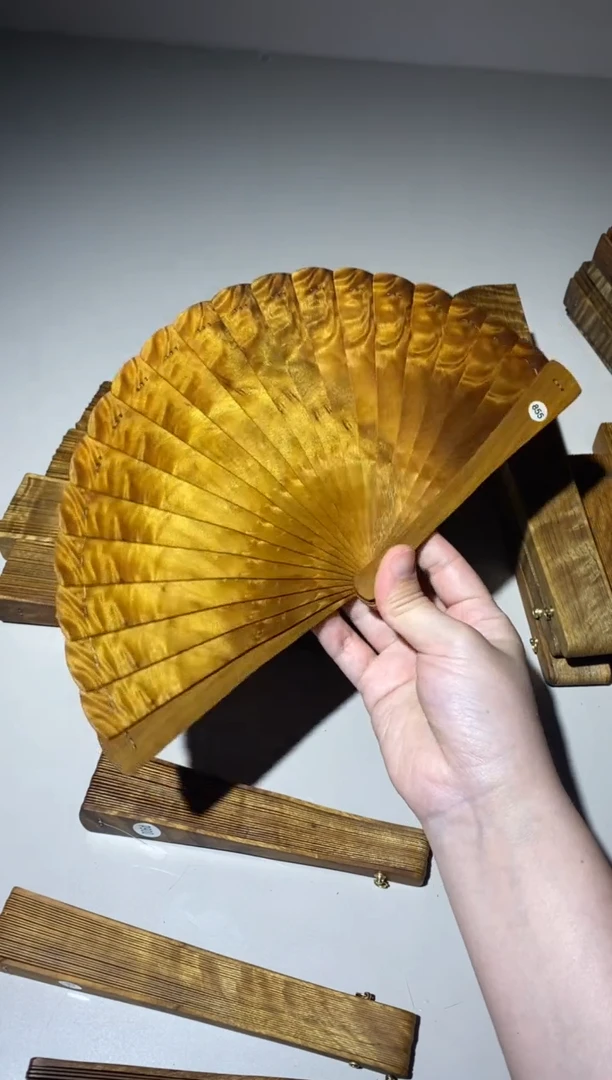 金丝楠月****毛16cm金丝楠木小叶桢楠扇855