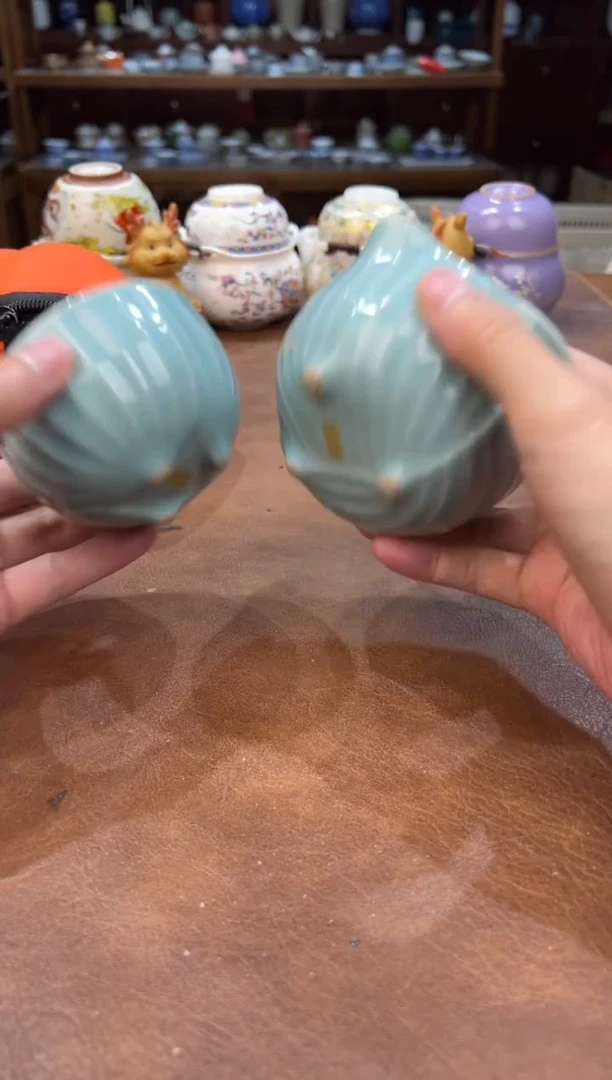 真的很便宜超好看会开片的旅行茶具