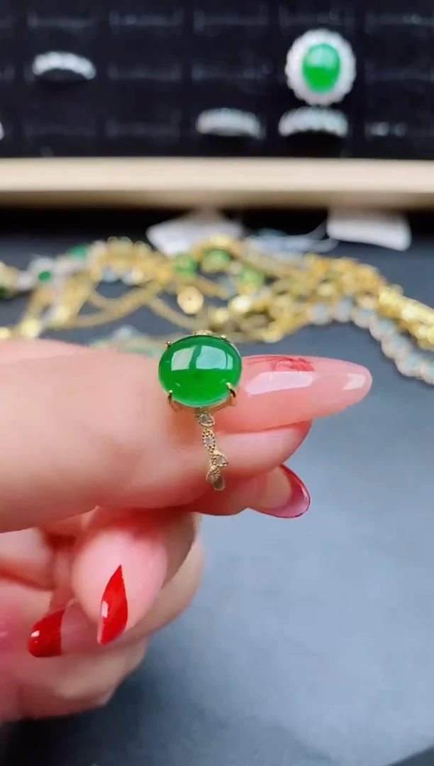 【闪购商品】翡翠戒指银S925镶嵌12121