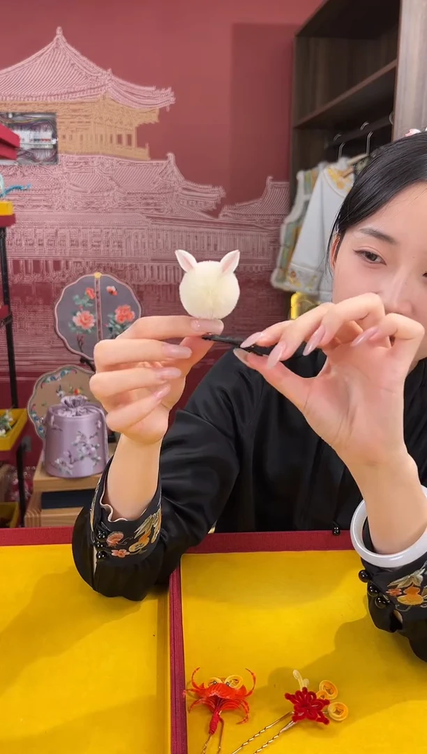 【闪购商品】刺绣非遗绒花（发饰）