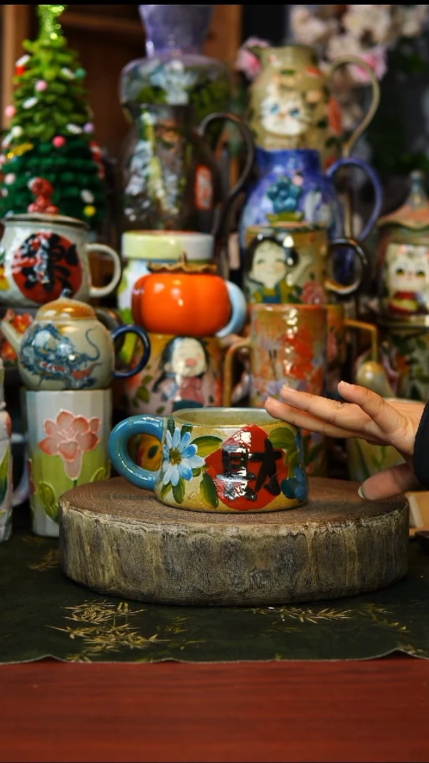 花瓶杯子碗26景德镇手工高温釉下彩