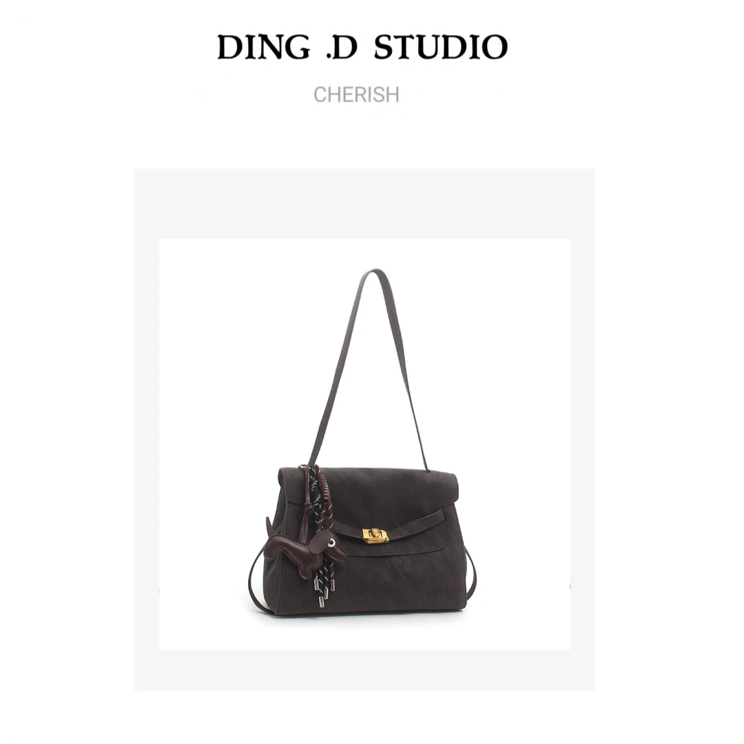 【暮色】DING.D新品百搭简约休闲时尚潮流单肩斜挎女包25463