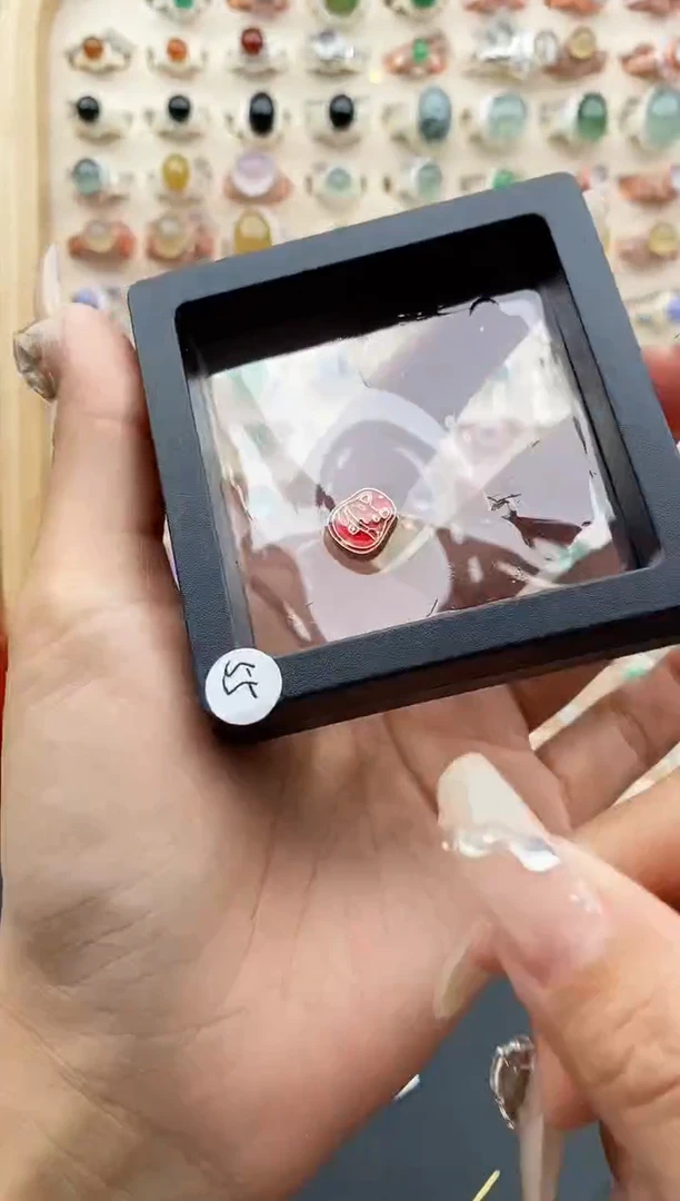 【闪购商品】翡翠戒指银S925镶嵌缅甸天然A货翡翠333  1+55