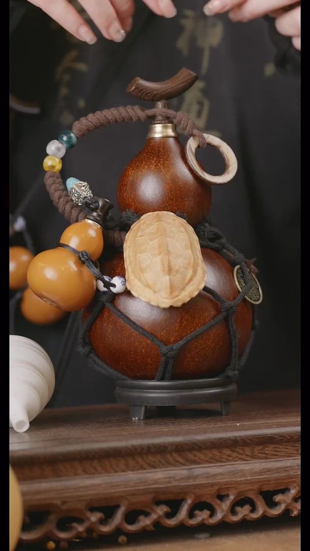 【闪购商品】124号精品天然大漆工艺防渗内胆酒葫芦~