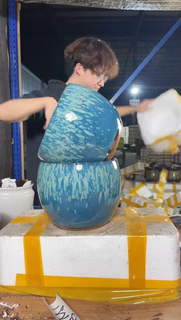 紫砂花盆宜兴紫砂粗陶花盆29.8/20