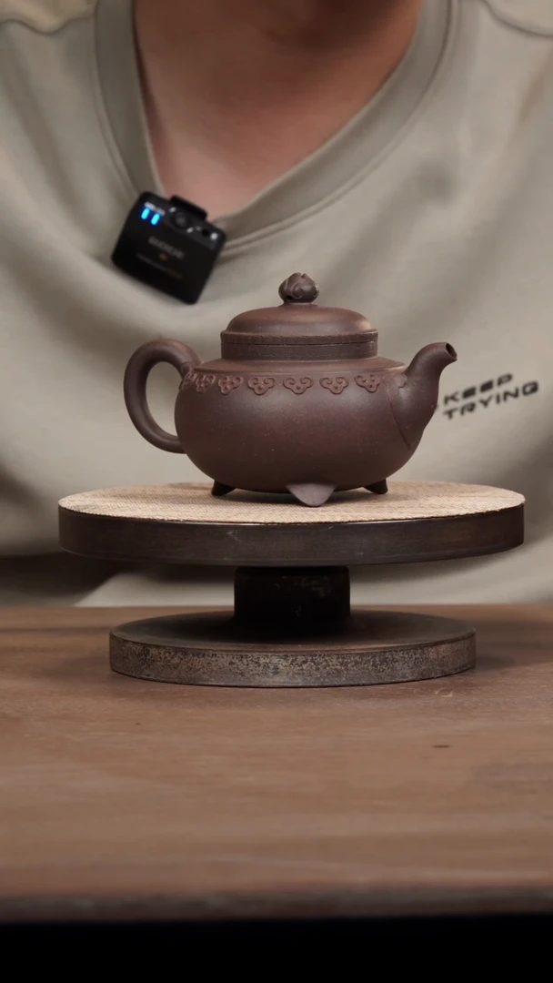 茶壶紫砂木门紫泥云间如意