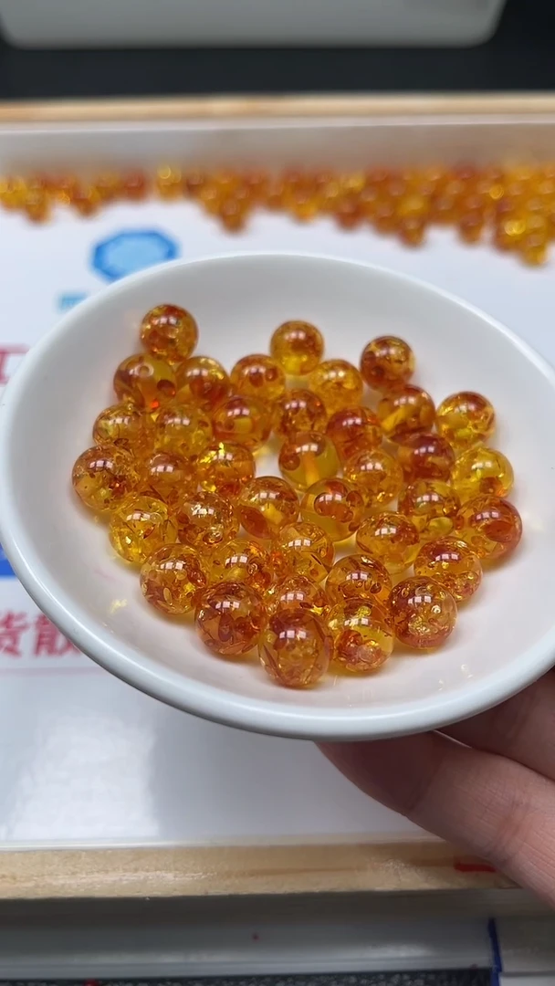 裸石琥珀未镶嵌C777 花 珀10mm20个15元