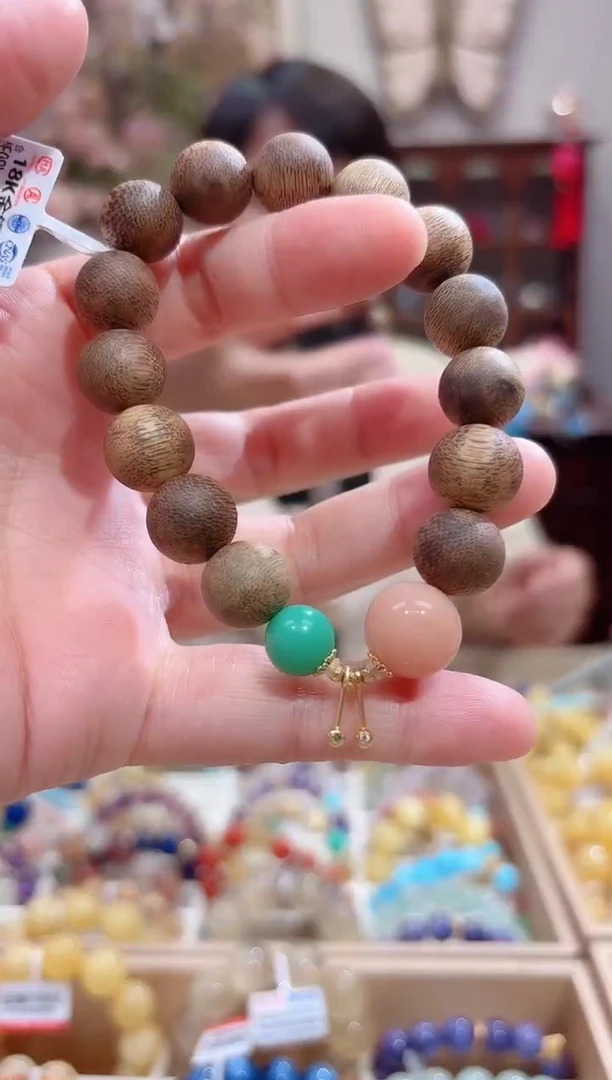 欧泊18K金镶嵌手串设计款珠串