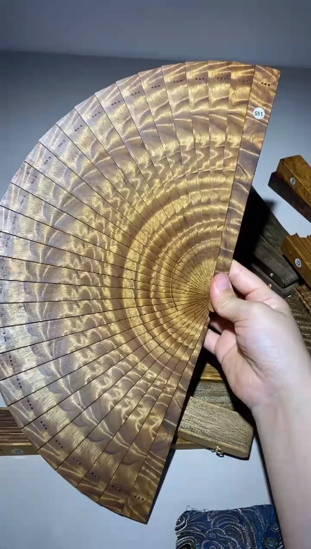 金丝楠21cm金丝楠木小叶桢楠扇551