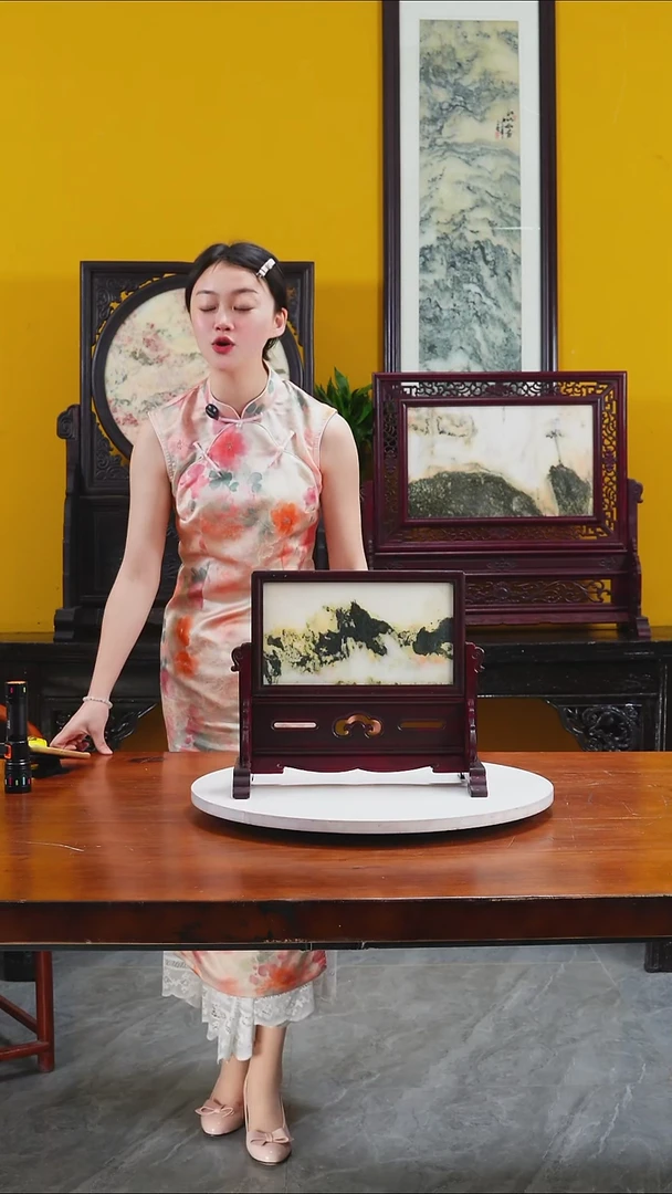 石材天然大理石画摆件