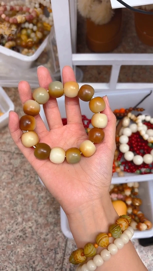 吊坠菩提根/象牙果敦煌大卡桶珠单圈