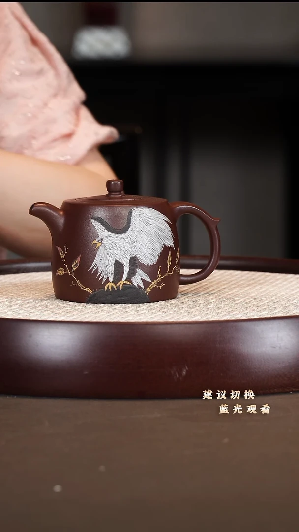 茶壶紫砂蒋德仙 汉铎 一厂特拼紫泥 300cc