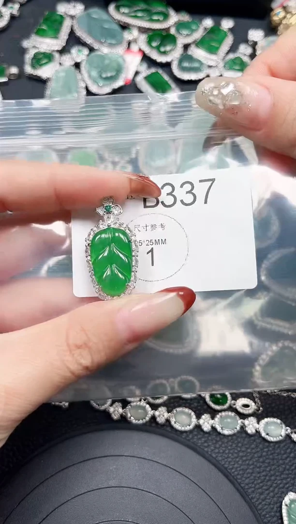 【闪购商品】翡翠颈饰未镶嵌赠皮绳337