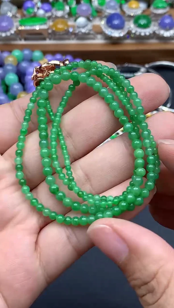 翡翠未镶嵌颈饰516-春日珠宝