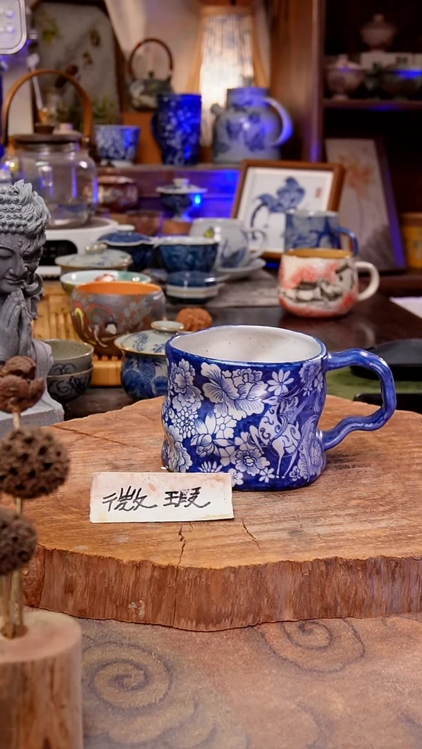 杯子万花鹿手工手绘手工手绘