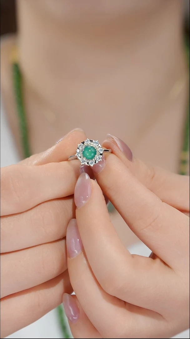 合金戒指翡翠翡翠戒指/TGJ158