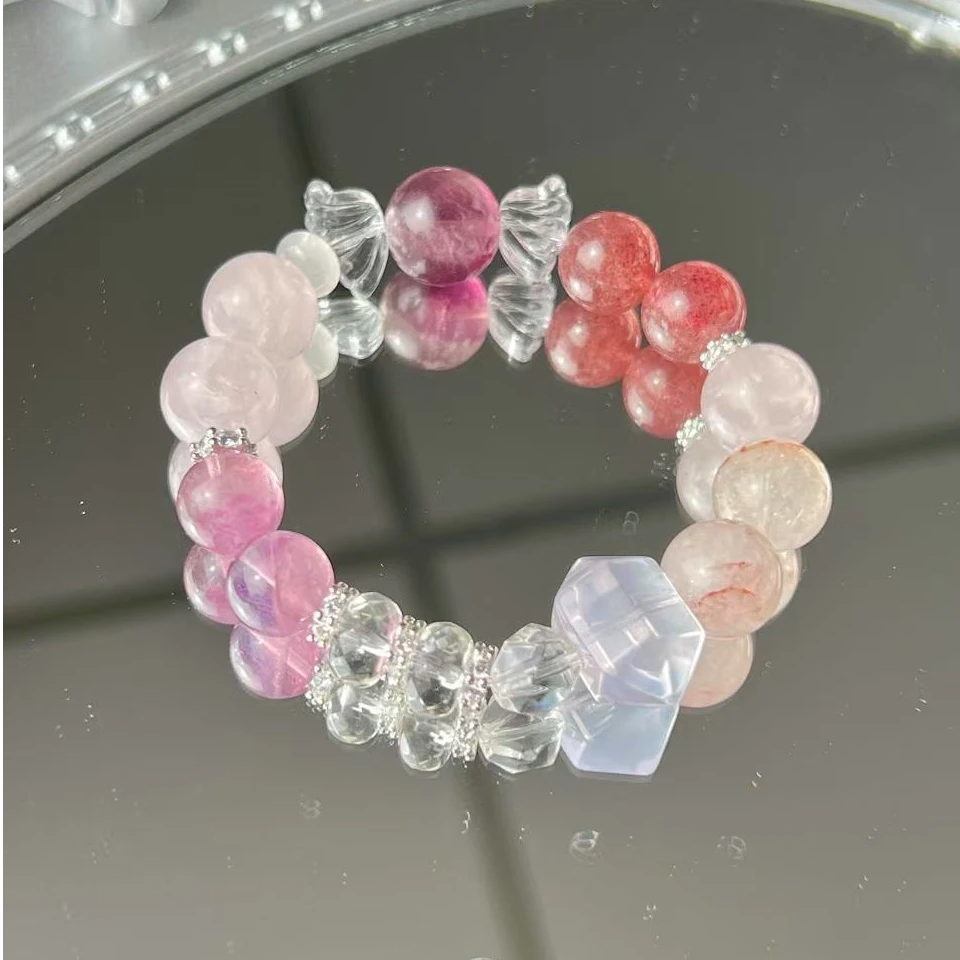 【九紫离火】天然水晶手串默认微瑕多样性发其一