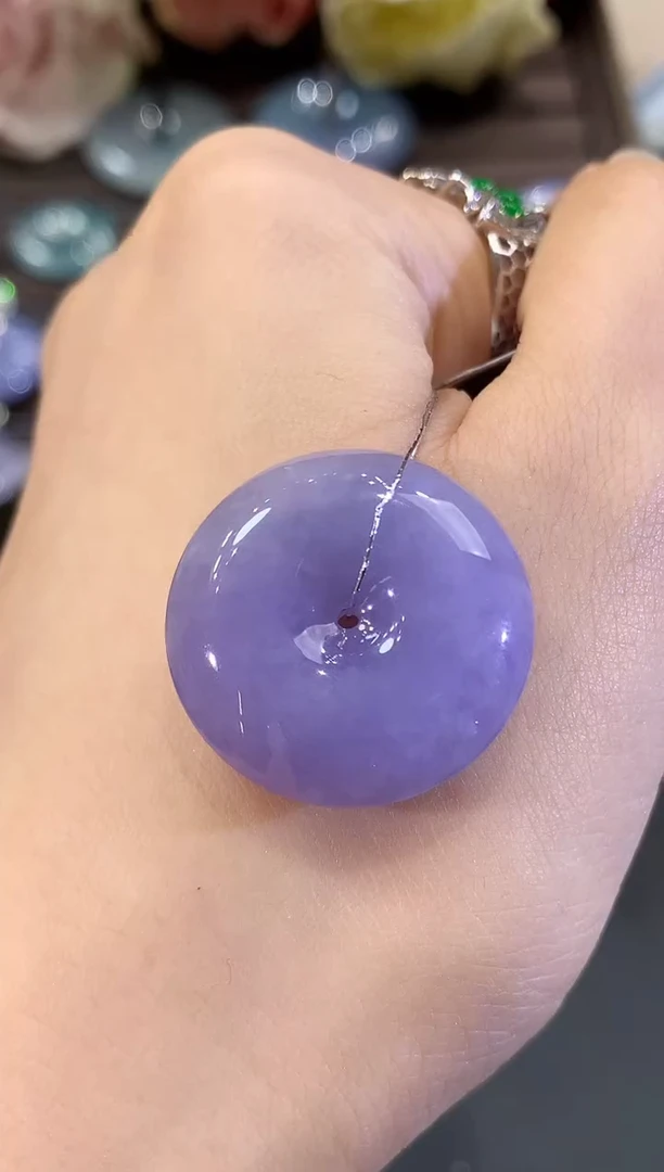 吊坠(不含链)未镶嵌翡翠B26 紫货有色差