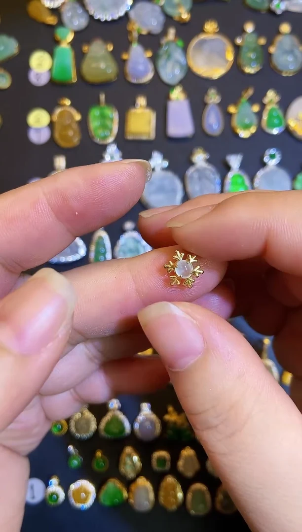 吊坠(不含链)银S925镶嵌翡翠1