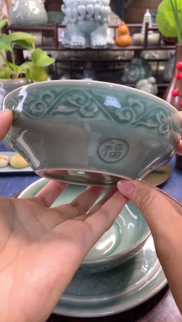 耀州窑 特价 福利【福字蒸蛋 碗】两个