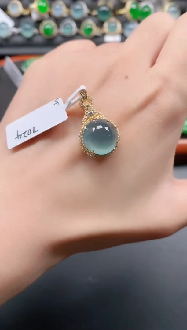 银S925镶嵌戒指翡翠111