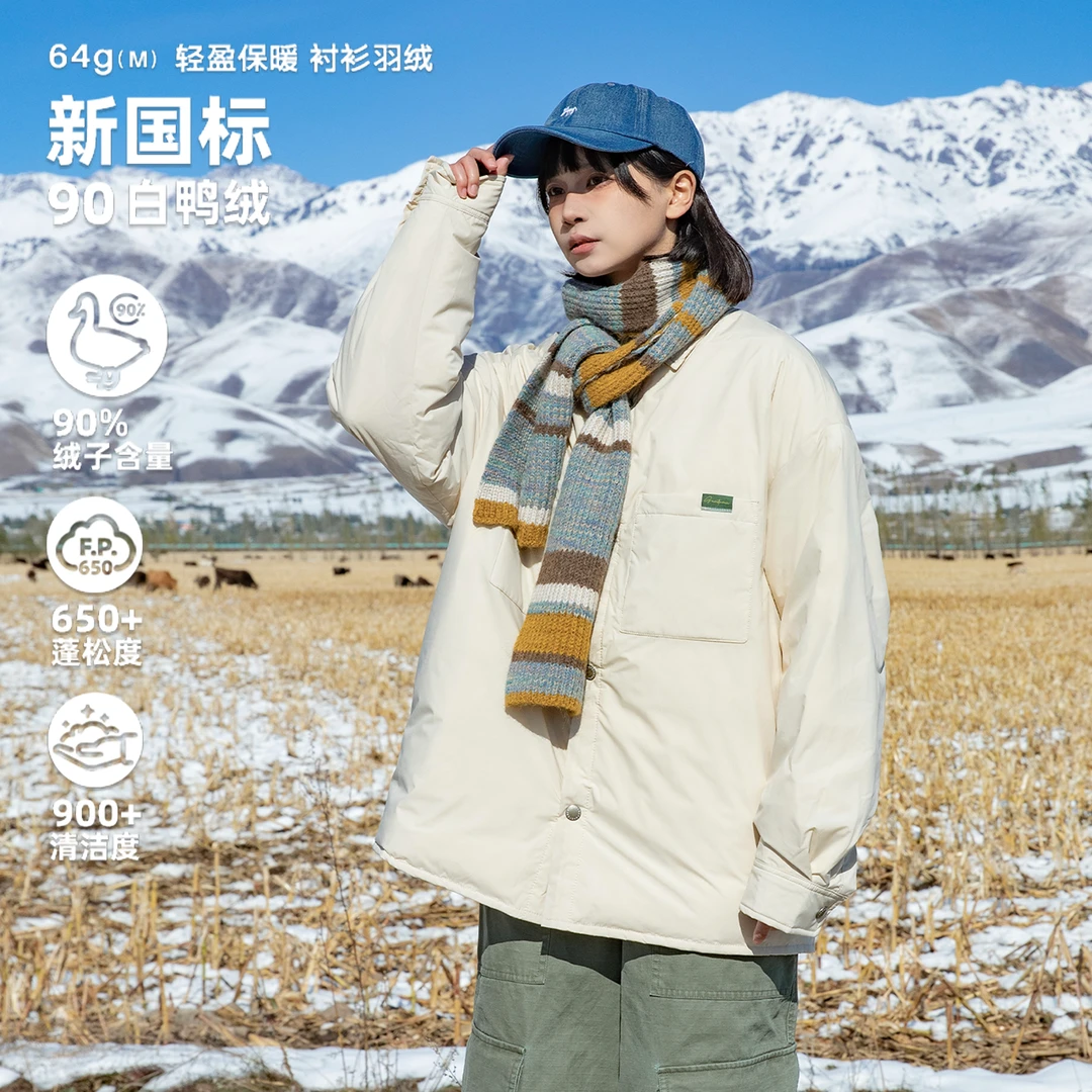 早乙女惠子【年终回馈】saotome 日系潮牌复古轻量衬衫羽绒服冬1112