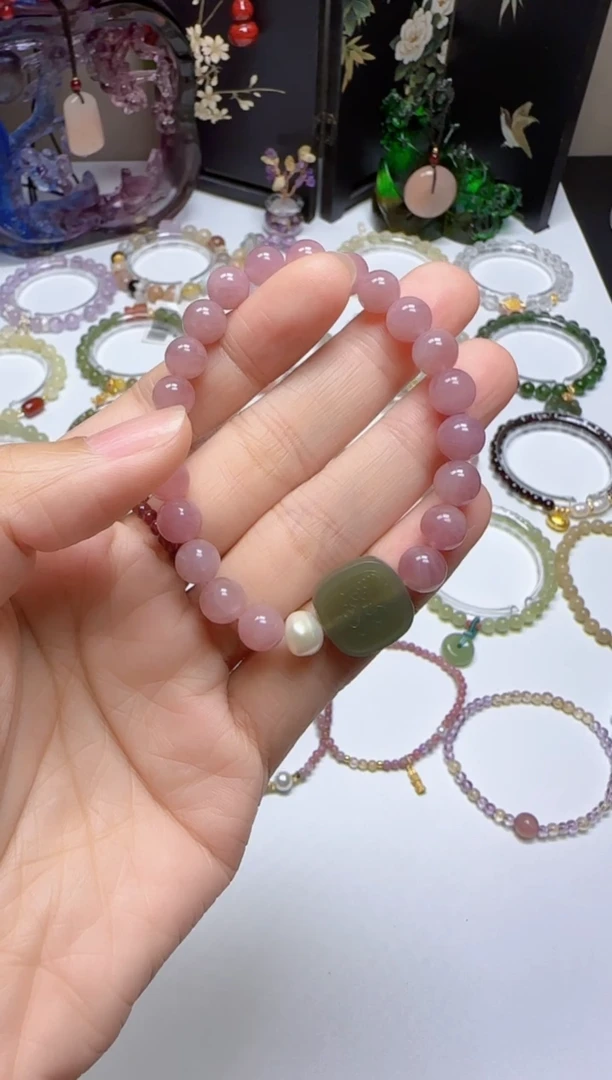 未镶嵌手链紫晶紫马粉