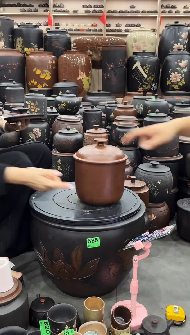 罐瑕疵茶叶罐 古铜色小五饼鼓盖 633