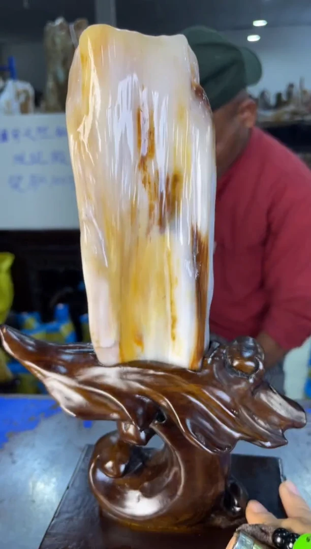 未镶嵌摆件硅化玉30