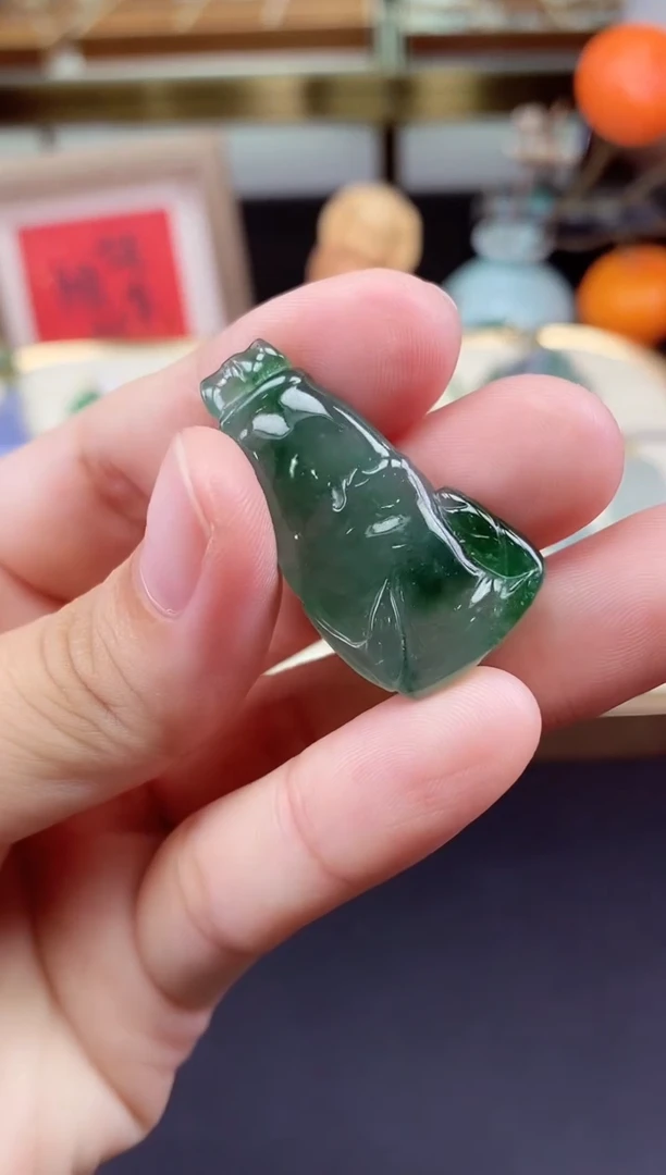 吊坠(不含链)未镶嵌翡翠竹节@@CMT有金扣0859