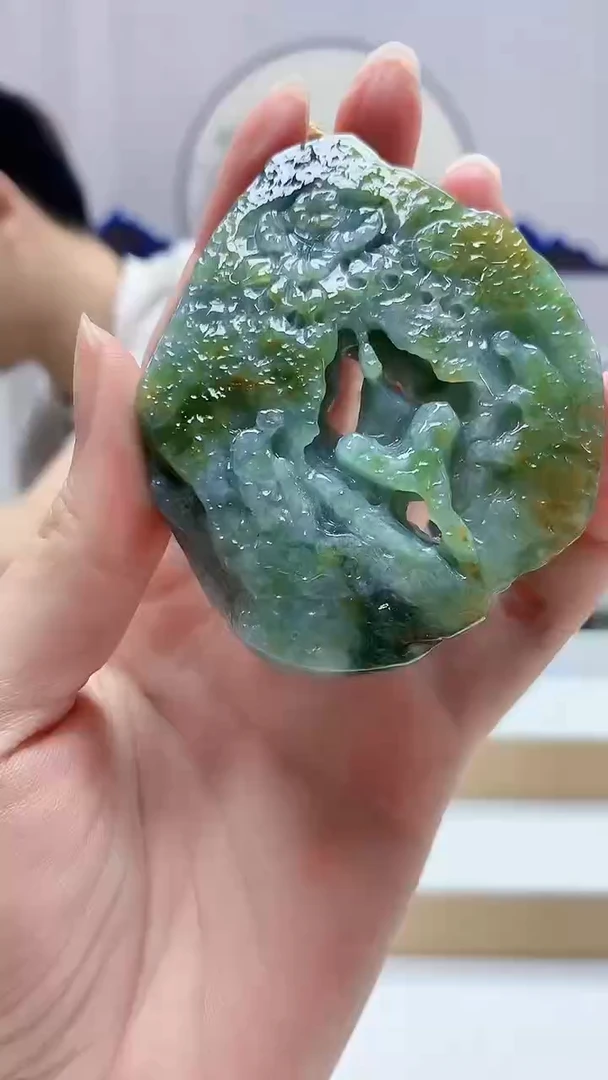 未镶嵌定制翡翠4868zm-毛货挂件57
