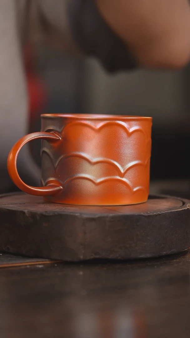 【闪购商品】杯18柴房陶瓷柴烧 金红咖啡杯