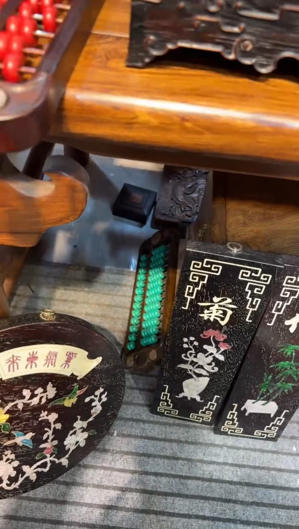 木檀木算盘绿色0000