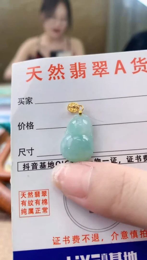 颈饰未镶嵌翡翠天然A货翡翠挂件
