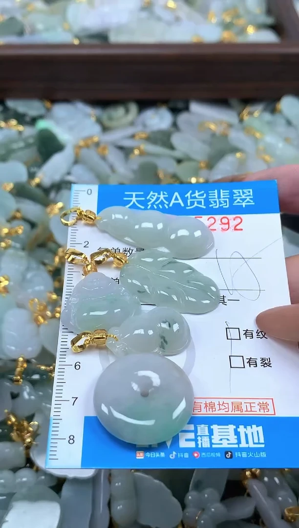 颈饰未镶嵌翡翠净货挂件-5292